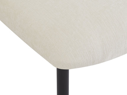 Modern Upholstered Dining Chairs With Metal Legs (Set of 2) - Beige