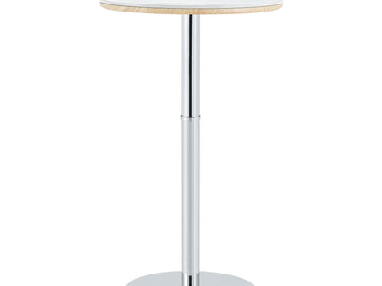 Circular Bar Table - White / Silver