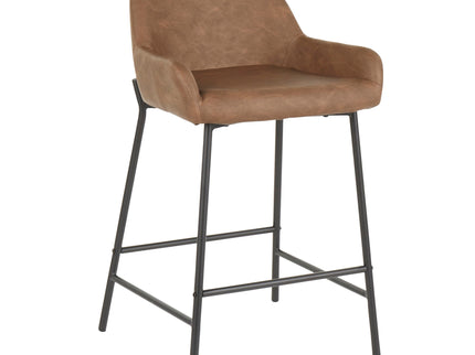 Daniella - Industrial Fixed Height Counter Stool (Set of 2)