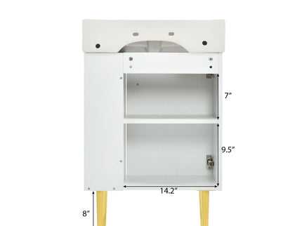 Bathroom Vanity, Combo Cabinet, Bathroom Storage Cabinet, Single Ceramic Sink