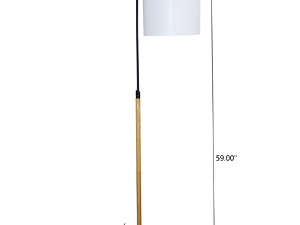 Lior - Arc Floor Lamp With Cylinder Shade - Black