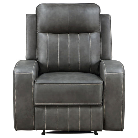 Forrest - Recliner Chair With Tufted Upholstery - Gray