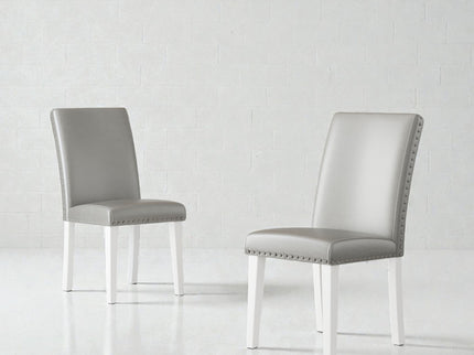 Upholstered Dining Chair With High Back Design (Set of 2)