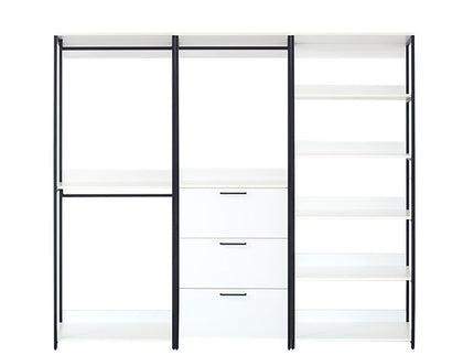 Fiona - Freestanding 3 Tower Closet System, 7 Shelf Walk-In - White