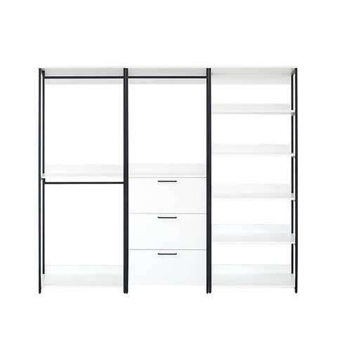 Fiona - Freestanding 3 Tower Closet System, 7 Shelf Walk-In - White