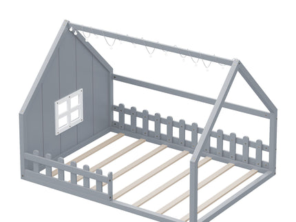 House Bed With Window And Fence
