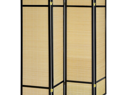 Sensei - 4 Panel Bamboo Room Divider Folding Screen - Natural