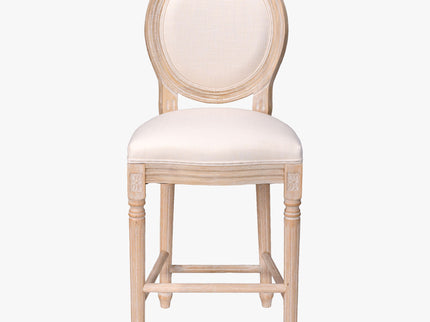 French Country Bar Chairs & Round Back (Set of 2)