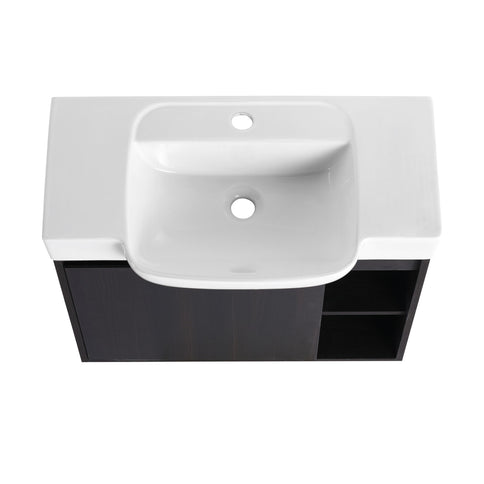 Wall Mounted Bathroom Vanity With Sink, Soft Close Door