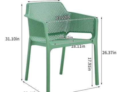 3 Piece Plastic Arm Chair Bistro Grs Premium Ocean Plastic