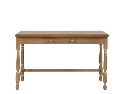 Tabitha - Desk With Drawer And Turned Legs - Natural