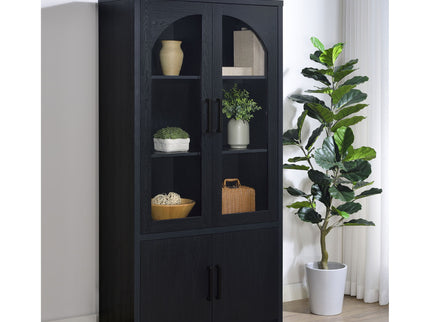 Shayne - 4 Door Display Cabinet With LED Lighting - Black