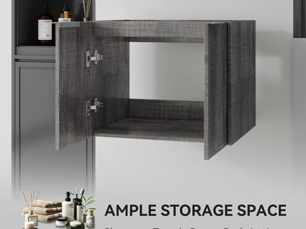 Floating Bathroom Vanity Cabinet With Soft Close Double Doors, Spacious Interior Storage, Wall Mounted, Cabinet Only