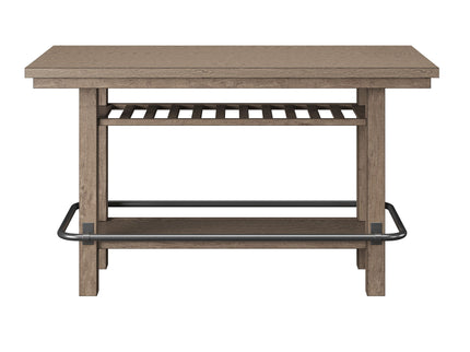 Bar Height Storage Table With Construction - Brown