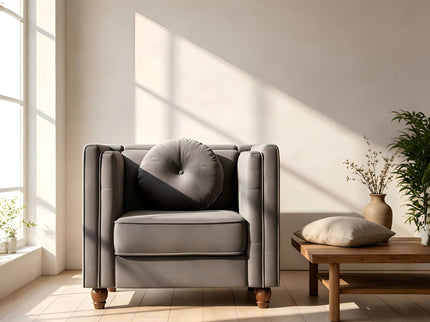Chesterfield Accent Tufted Square Arm Side Chair