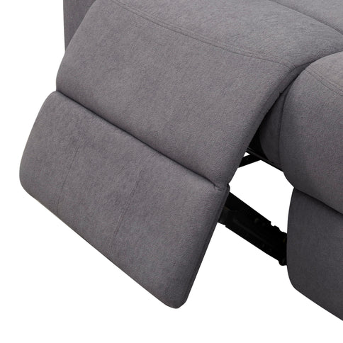 3 Piece Reclining Sofa Set With 150° Deep Recline, 3 Seat Couch, Loveseat & Single Recliner - Gray
