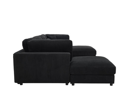 Upholstered Modular Sectional & Custom Configuration And Toss Pillows