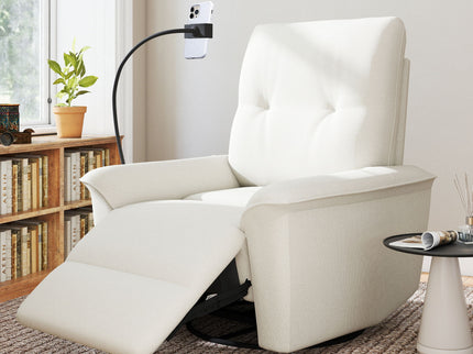 270° Power Swivel Rocker Recliner Chair With Phone Holder, Electric Glider Reclining Sofa With USB Ports For Living Room Bedroom - Beige