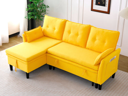 L-Shaped Reversible Chaise Sectional Sofa With Storage