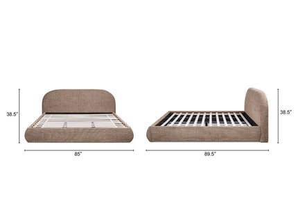 Archie Puffy Grounded - Upholstered Platform Bed