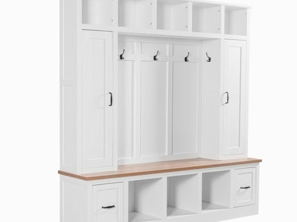 Hall Tree With Storage Bench, Entryway Coat Rack With Hooks
