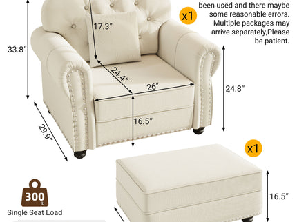 Sofa With Nailhead Trim And Rolled Armrests