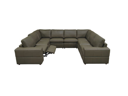 Upholstered Large Arms Sectional With Recliner Seats