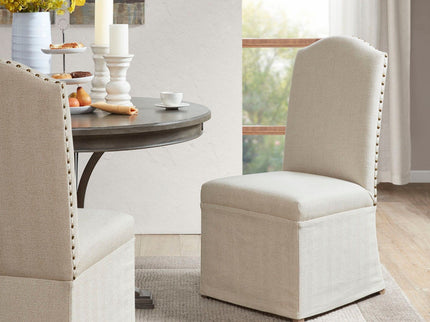Dining Chair With Skirts (Set of 2) - Beige