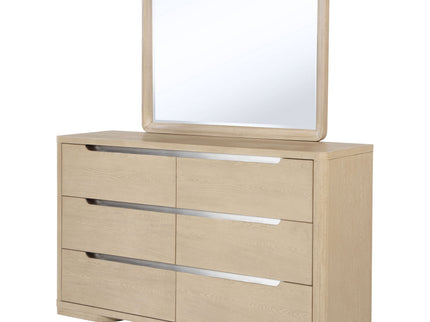 Mirador - 6 Drawer Dresser And Mirror Set - Light Oak
