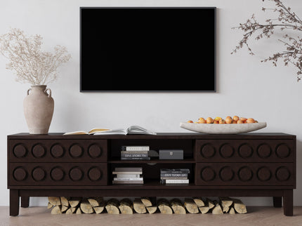 Media Console With 4 Drawers And Cable Management
