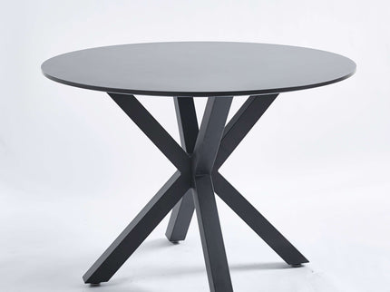 Table Mid-Century Dining Table For 4 - 6 People With Round Table Top, Pedestal Dining Table, End Table Leisure Coffee Table, Cross Leg