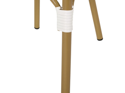 Chic French Bistro Chair With Durable Rattan And Aluminum Frame