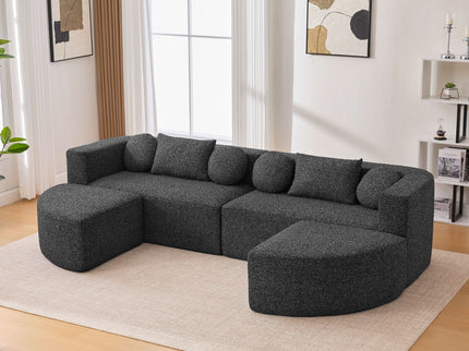 Boneless - Couch Modular Sectional Sofa With Deep Seating And Curved Design