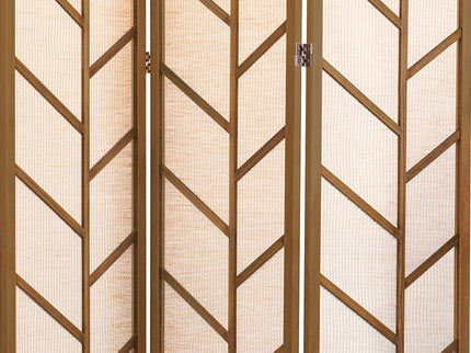 Foldable 3 Panel Screen - Walnut