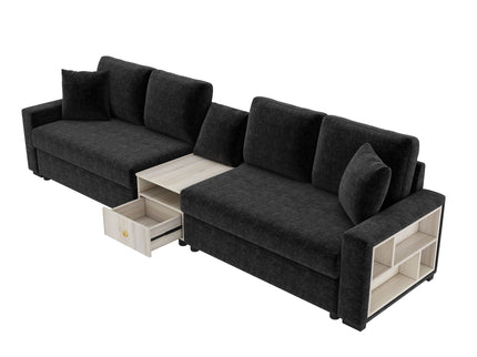 Modular Sofa Couch With Storage Armrest And Center Console