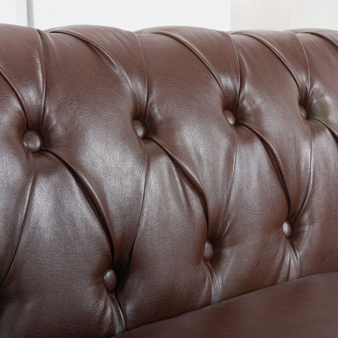 Rolled Arm Chesterfield 3 Seater Sofa