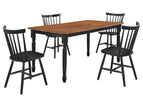 Black / 5 Pc. Table, 4 Chairs