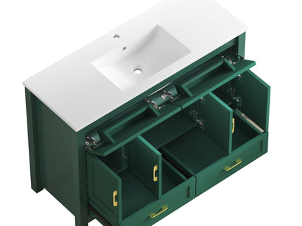 Bathroom Vanity With Sink Combo, 4 Soft Close Doors And 4 Drawers