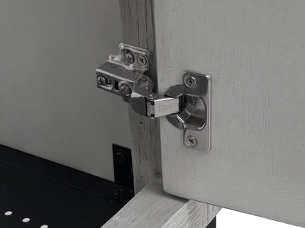 Modern Freestanding Bathroom Vanity With Ceramic Sink, Hot And Cold Faucet, 1 Door Cabinet & Open Shelf