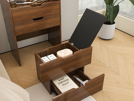 Vanity Desk With Lighted Mirror & Stool