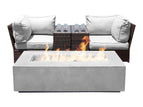 Dark Brown / 2 Pc. 2 Seater Sofa, Fire Pit