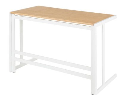 Roman - Industrial Office Desk - White / Natural