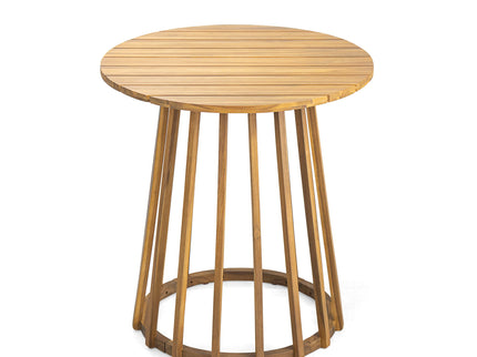 Outdoor Round Top Dining Table, Round Bistro Table - Teak