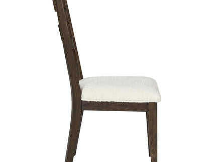Upholstered Dining Chair With Ladder Back Design (Set of 2)