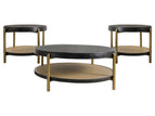 Black / 3 Pc. Coffee Table, 2 End Tables