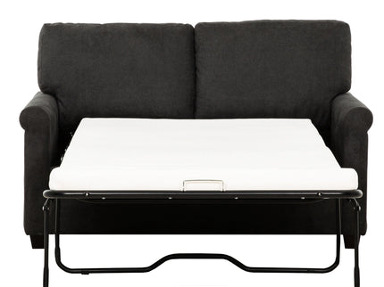 Convertible Twin Sleeper Sofa With USB Ports, 2 Seater Upholstered Loveseat - Dark Gray