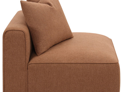 Colleen - Armless Chair With Pillows - Terracotta