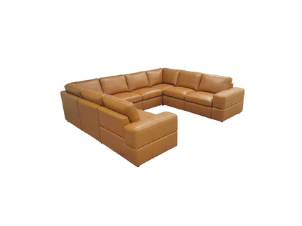 Upholstered Large Arms Sectional With Recliner Seats