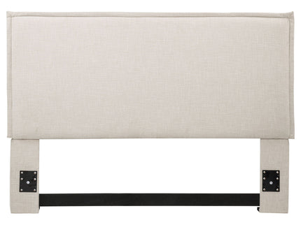 Queen / Full Size Upholstered Headboard With Flange Details - Sand