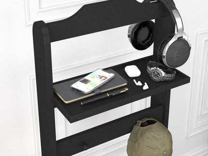Accent Portable Garment Rack, Clothes Valet Stand With Storage Organizer